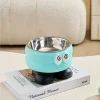 Elevated Pet Dog Cat Bowls Cute Cartoon Eye Big Foot Design Stainless Steel Food Water Bowls for Puppy Kittens Small Pets