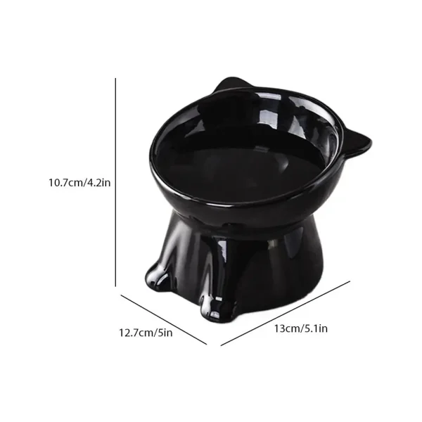 Cat Bowl Pet Accessories Ceramic Diagonal High Feet Cute Protection Cervical Spine Dog Bowl Drink Water Bowl Pet Supplies