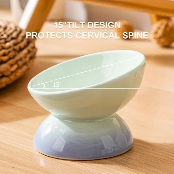 S27bc77a30c1a4bf79fe6114d029d82bcU.webp Ceramic Cat Bowl Pet Accessories Drink Water Bowl Diagonal High Feet Cute Protection Cervical Spine Cat Bowl Pet Supplies