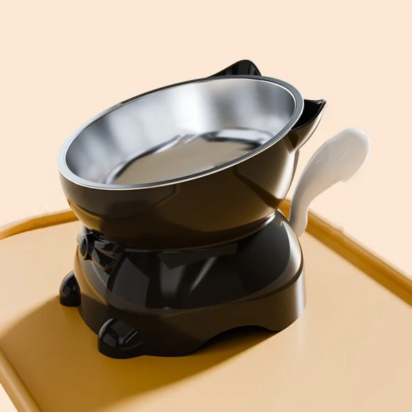 Cute Large Diameter Elevated Cat Bowl Anti-spill Anti-leakage High Foot Bowl Anti-choke Anti-knock Water Bowl Outdoor Use