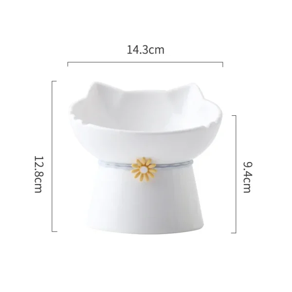 S43b2d537300c4232a65e3fc0fe3817ef9.webp Ceramic Cartoon Shaped Bowls for Pet, High Legged, Cervical Vertebra Protection, Drinking Food Bowl, Cat Bowl Supplies, 1Pc