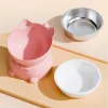 Cute Large Diameter Elevated Cat Bowl Anti-spill Anti-leakage High Foot Bowl Anti-choke Anti-knock Water Bowl Outdoor Use