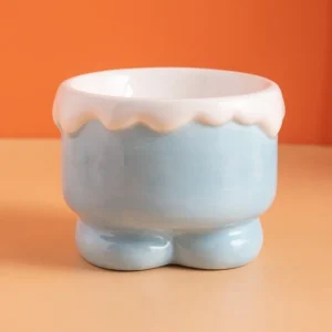 Non-Slip Ceramic Pet Bowl Anti-Spilling Guarded Neck Anti-Overturning Bowl Large Capacity Slow Feeder Bowl Dog Drinking