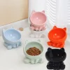 Cat Bowl Pet Accessories Ceramic Diagonal High Feet Cute Protection Cervical Spine Dog Bowl Drink Water Bowl Pet Supplies