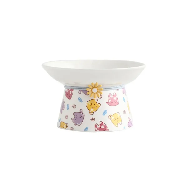 S8fca97b6d42c4df3adc54a125ffef731z.webp Anti Knock Ceramic Cat Bowl Creative Cute Dog Food Feeding Basin Large Capacity Slanted Mouth Pet High Foot Bowl Water Container