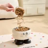 Elevated Pet Dog Cat Bowls Cute Cartoon Eye Big Foot Design Stainless Steel Food Water Bowls for Puppy Kittens Small Pets
