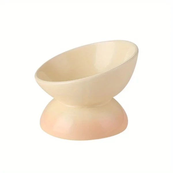 S93a1ec37fba54806a2d9c991526da41ab.webp Ceramic Cat Bowl Pet Accessories Drink Water Bowl Diagonal High Feet Cute Protection Cervical Spine Cat Bowl Pet Supplies