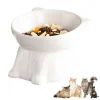Cat Bowl Pet Accessories Ceramic Diagonal High Feet Cute Protection Cervical Spine Dog Bowl Drink Water Bowl Pet Supplies