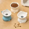 S9bae7c74244f414087e41dbd2f7ead34e.webp Pet Supplies Ceramic Cat Bowl Creative Slanted Mouth Dog Food Feeding Basin Non-slip Cute Pet Drinking Feeder Water Container