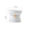 S9de376abd06f4709957e4f8237ebad1c9.webp Ceramic Cartoon Shaped Bowls for Pet, High Legged, Cervical Vertebra Protection, Drinking Food Bowl, Cat Bowl Supplies, 1Pc