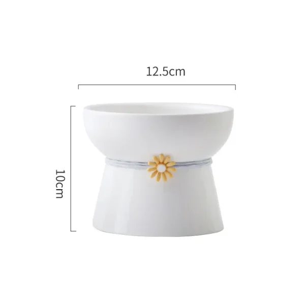 S9de376abd06f4709957e4f8237ebad1c9.webp Ceramic Cartoon Shaped Bowls for Pet, High Legged, Cervical Vertebra Protection, Drinking Food Bowl, Cat Bowl Supplies, 1Pc