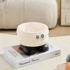Elevated Pet Dog Cat Bowls Cute Cartoon Eye Big Foot Design Stainless Steel Food Water Bowls for Puppy Kittens Small Pets