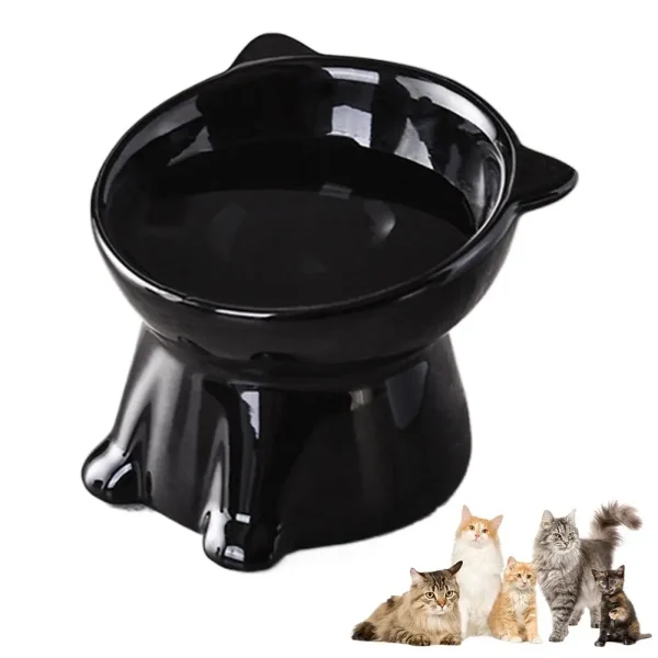 Cat Bowl Pet Accessories Ceramic Diagonal High Feet Cute Protection Cervical Spine Dog Bowl Drink Water Bowl Pet Supplies