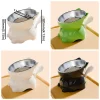 Cute Large Diameter Elevated Cat Bowl Anti-spill Anti-leakage High Foot Bowl Anti-choke Anti-knock Water Bowl Outdoor Use