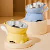 Cute Large Diameter Elevated Cat Bowl Anti-spill Anti-leakage High Foot Bowl Anti-choke Anti-knock Water Bowl Outdoor Use
