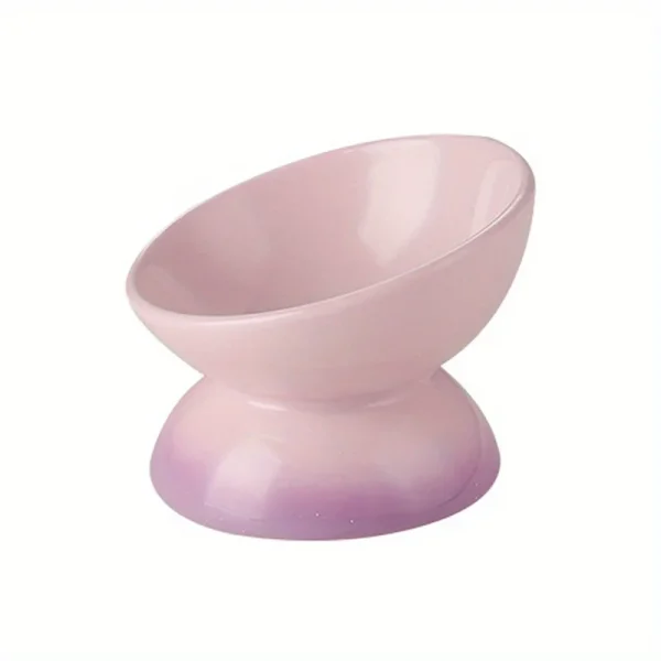 Se81022a544454c1f8bfc6d6b98035c7cp.webp Ceramic Cat Bowl Pet Accessories Drink Water Bowl Diagonal High Feet Cute Protection Cervical Spine Cat Bowl Pet Supplies