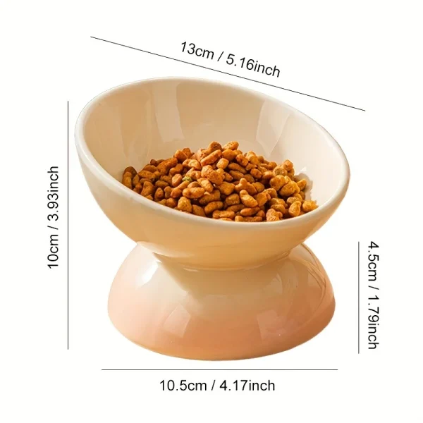 Sf462ebd459e04b64989fb0f964d532b51.webp Ceramic Cat Bowl Pet Accessories Drink Water Bowl Diagonal High Feet Cute Protection Cervical Spine Cat Bowl Pet Supplies