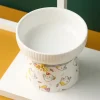 Sfbde8098705d4b08a9c56862f7d39048h.webp Anti Knock Ceramic Cat Bowl Creative Cute Dog Food Feeding Basin Large Capacity Slanted Mouth Pet High Foot Bowl Water Container